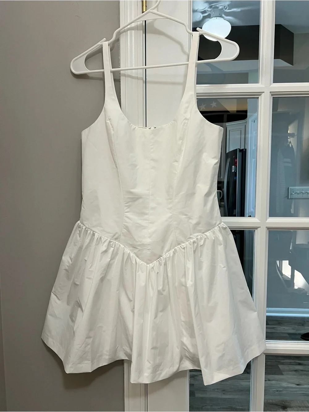 Revolve Amanda Uprichard Paterson White Scoop Neck Mini Dress Sz M EUC